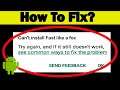 Fix Can't Install Fast like a fox App Error On Google Play Store in Android & Ios