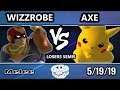 GOML 2019 SSBM - Tempo | Axe (Pikachu) Vs. Wizzrobe (Falcon) Smash Melee Tournament Losers Semis