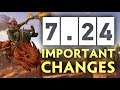7.24 Dota Update — ALL IMPORTANT CHANGES