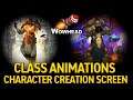 Class Animations in the Character Creation Screen in Shadowlands