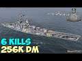 World of WarShips | Jean Bart | 6 KILLS | 256K Damage - Replay Gameplay 1080p 60 fps