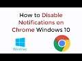 How to Disable Notifications on Chrome Windows 10 (2020)
