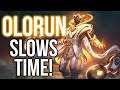 SMITE Olorun Can SLOW TIME, Is A MAGE With CRIT AND Can HEAL?! SMITE Olorun Info