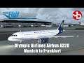 FS 2020 | Olympic Airlines Airbus A320 | Munich to Frankfurt | 1440p 60fps