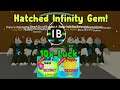Hatched 1B Egg With 10x Luck Using 13 Accounts! Infinity Gem - Bubble Gum Simulator Roblox