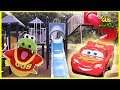 Racing Lightning McQueen Car Toys at the Outdoor Giant Playground Park