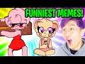 LANKYBOX REACTS TO NEW FUNNY PIGGY MEMES! (HILARIOUS MOMENTS)