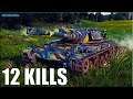 12 ФРАГОВ на ЁЛКЕ AMX ELC bis World of Tanks лучший бой