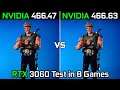 Nvidia Drivers (466.47 vs 466.63) RTX 3060 Test in 8 Games