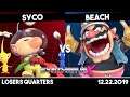 Syco (Olimar) vs Beach (Wario) | Losers Quarters | Synthwave X #14