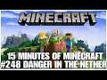 #248 Danger in the Nether, 15 minutes of Minecraft, PS4PRO, gameplay, playthrough