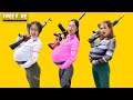 Funny Free fire: Big belly girls fight the enemy | Comedy nerf gun war Battle - LD Rampage