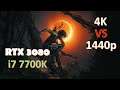 RTX 3080 Shadow of the Tomb Raider 4K & 1440p RTX Ultra Vs OFF intel i7 7700K