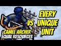 ELITE CAMEL ARCHER vs EVERY UNIQUE UNIT (Equal Resources) | AoE II: Definitive Edition