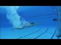 Fraenze Jahn One-Piece Blue Swimsuit Body Underwater Swimming Pool Scene