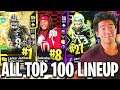 ALL 'NFL TOP 100' LINEUP! HIGHEST RANKED PLAYERS! Madden 20 Ultimate Team