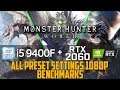 Monster Hunter World on i5 9400f + RTX 2060 1080p benchmarks!
