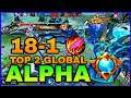 TOP 2 GLOBAL ALPHA GAMEPLAY! - Mobile Legends // Arnel TV