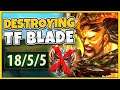 I BLOCKED TF BLADE FROM GETTING CHALLENGER (INSANE HIGH-ELO 1V5) - League of Legends