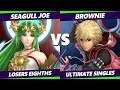 Smash Ultimate Tournament - Seagull Joe (Palutena) Vs. Brownie (Shulk) S@X 308 SSBU Losers Top 8