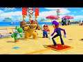 Super Mario Party - Waluigi with Challenge Road - Map 03: Mushroom Beach