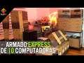 ARMANDO 10 COMPUTADORAS EN 1 NOCHE... | VLOG de un pedido express