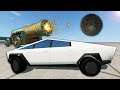 Giant Cannon Smashes Tesla Cybertruck! - BeamNG Gameplay & Crashes