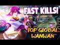 HOW TO END THE GAME FAST USING WANWAN IN 2021 | Top Global Wanwan Gameplay by Pixie | Mobile Legends