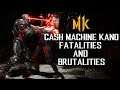 MK11: Cash Machine Kano, Both Fatalities & All 8 Brutalities on Cassie Quinn (1080P/60FPS)