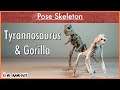Pose Skeleton - Gorilla and Tyrannosaurus Review
