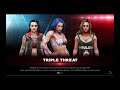 WWE 2K19 Sasha Banks VS Ruby Riott,Carmella Triple Threat Elimination Match