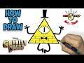 how to draw Bill Cipher from gravity falls step by step easy