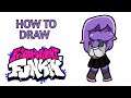 HOW TO DRAW SKY MINUS FROM FRIDAY NIGHT FUNKIN STEP BY STEP