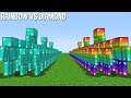 1000 RAINBOW MANS vs 1000 DIAMOND MANS but who is STRONGER in Minecraft ?
