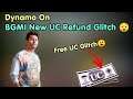 Dynamo On BGMI New UC Refund Glitch 🔥😲 | Free UC Glitch In BGMI 😮 #shorts #dynamogaming #rebornhydra