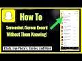 How To Screenshot On Snapchat Without Them Knowing! (IOS/iPhone) (Snaps, Stories, Chats)