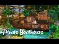 The Sims 4 Speed Build | CARIBBEAN PIRATE SHIP BOATHOUSE | NO CC