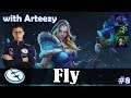 Fly - Crystal Maiden Safelane | with Arteezy (Arc Warden) | Dota 2 Pro MMR Gameplay #8
