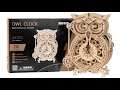 ROKR Owl Clock Mechanical Gears (Wood Model Puzzle)