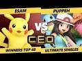 CEO 2019 SSBU - PG | ESAM (Pikachu) Vs. Puppeh (Pokemon Trainer) Smash Ultimate Tournament W Top 48