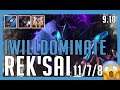 IWillDominate - Rek'Sai vs. Sejuani Jungle - Patch 9.10 NA Ranked | RARE
