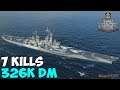 World of WarShips | Ohio | 7 KILLS | 326K Damage - Replay Gameplay 4K 60 fps