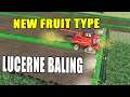 Farming Simulator 19: New Map & New Fruit Type!! Lucerne Baling!! Alfalfa Harvesting!!