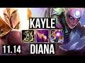 KAYLE vs DIANA (MID) (DEFEAT) | Rank 2 Kayle, 3/1/4, 400+ games | NA Challenger | v11.14
