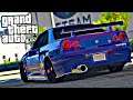 FUGA DE NISSAN SKYLINE GTR R34 - Grand Theft Auto V - Mods GTA V