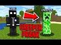 PRANKING AS A CREEPER IN MINECRAFT! *GAME DELETED* (Minecraft Trolling Video)