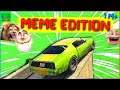 GTA 5 CAR JUMP CRASH (MEME EDITION) | CAR VS OBSTACLE COURSE | Crazy Car