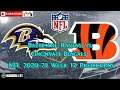 Baltimore Ravens vs. Cincinnati Bengals | NFL 2020-21 Week 17 | Predictions Madden NFL 21