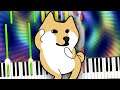 Dancing Doge MEME SONG (Aaron Smith - Dancin' (KRONO Remix) on piano (Sheet Music + midi) IMPOSSIBLE