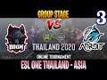 BOOM vs Adroit Game 3 | Bo3 | Groupstage ESL ONE THAILAND ASIA 2020 | DOTA 2 LIVE